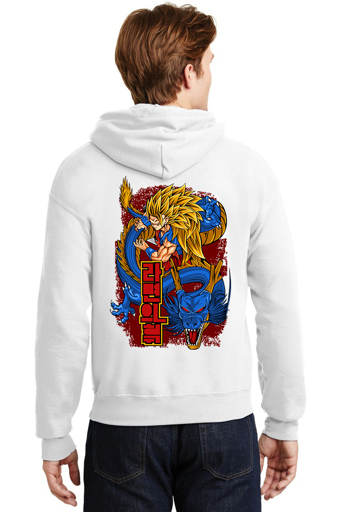 Hoodie Dragon Ball Z Pop Culture White ανδρικά Φούτερ Simple Wear