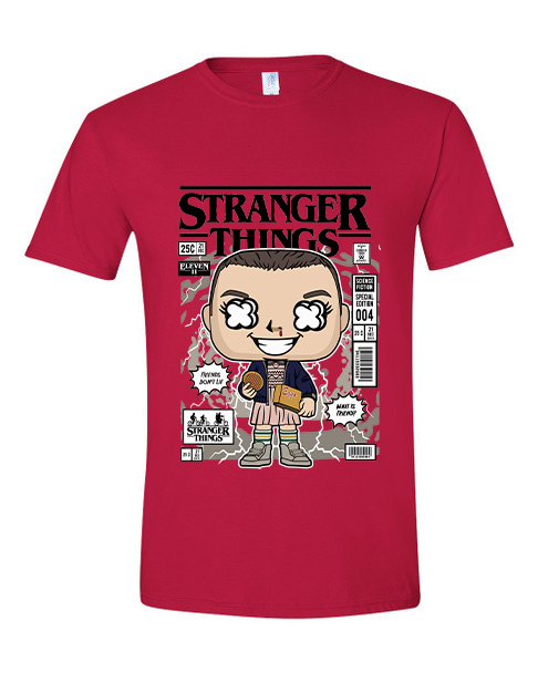 T-Shirt Eleven With Eggos Stranger Things Pop Culture Red