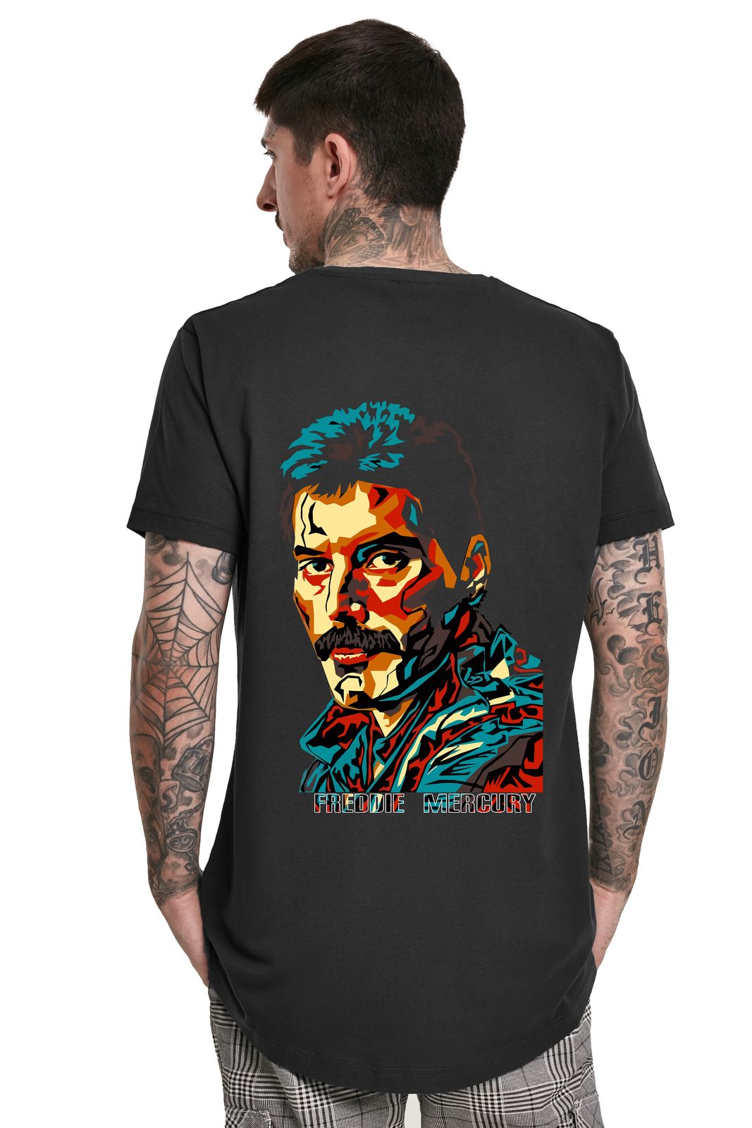 T-Shirt Freddie Mercury Face Art Rock Avenue Black ανδρικά Basic T-Shirts Simple Wear Μπλουζάκια κοντομάνικα