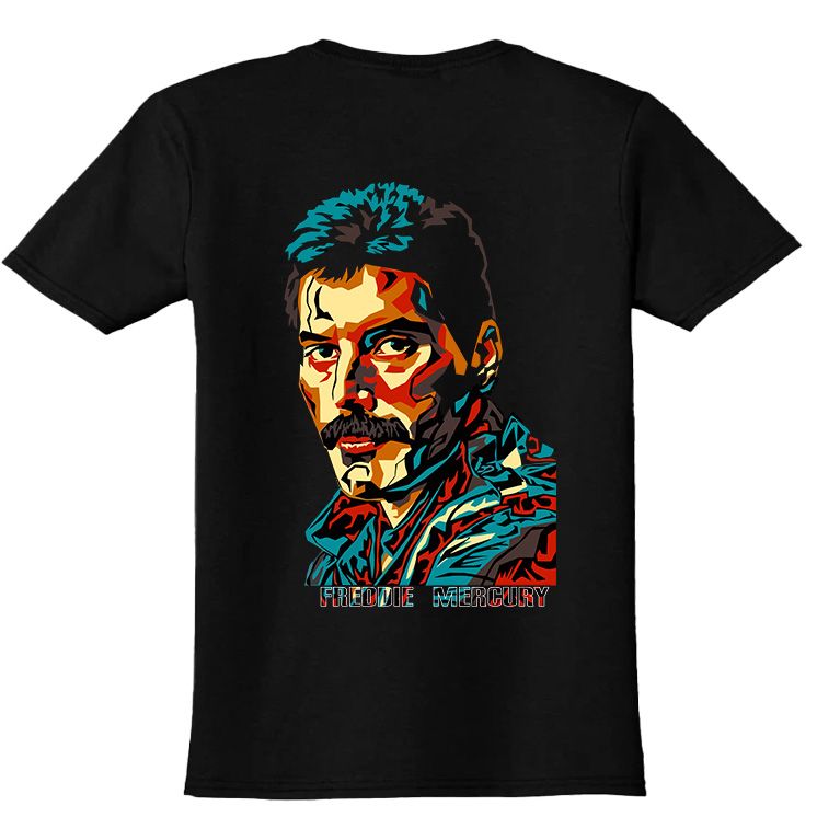 Παιδικό T-shirt Freddie Mercury Face Art Rock Avenue Black