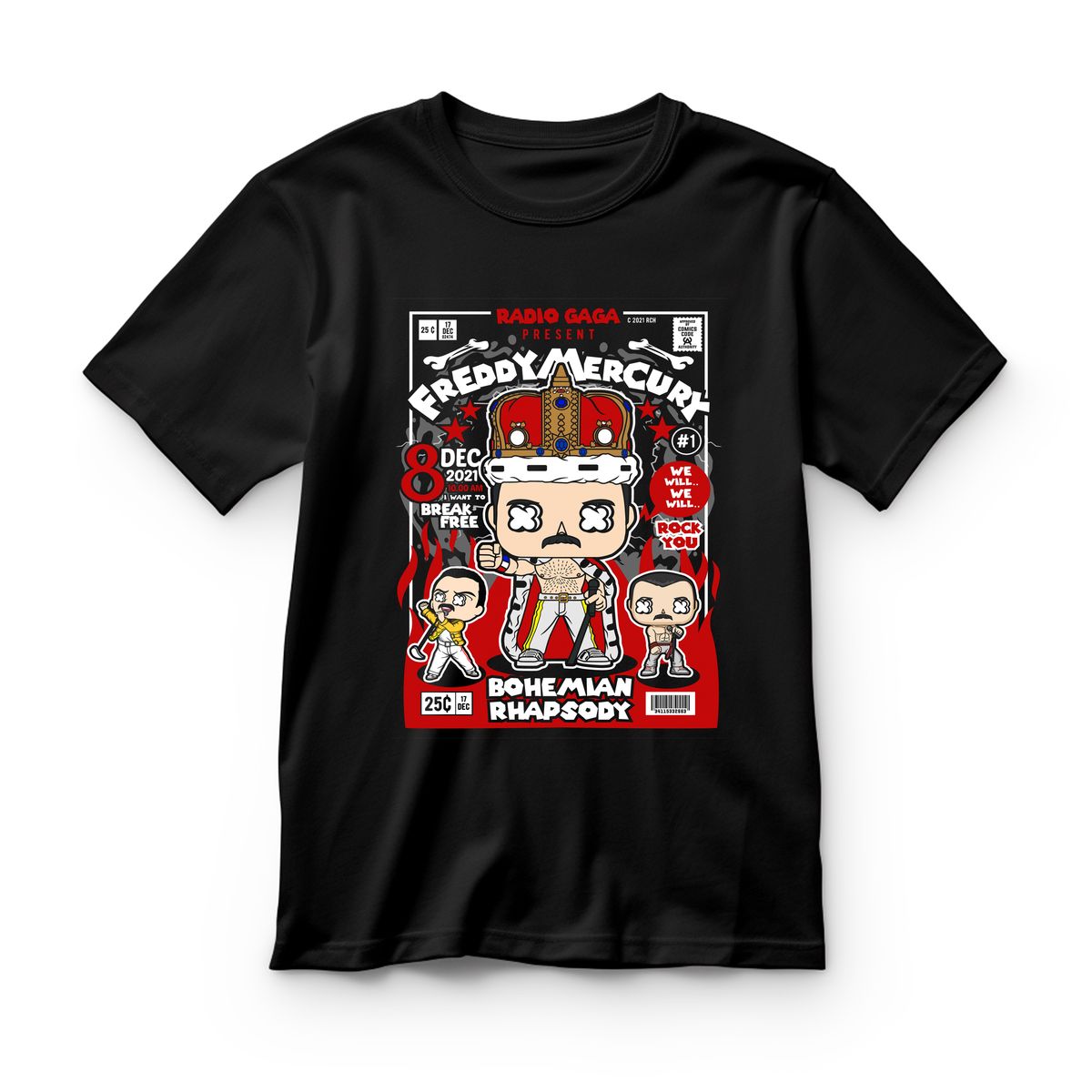 Παιδικό T-shirt Freddy Mercury (2) Pop Culture Black