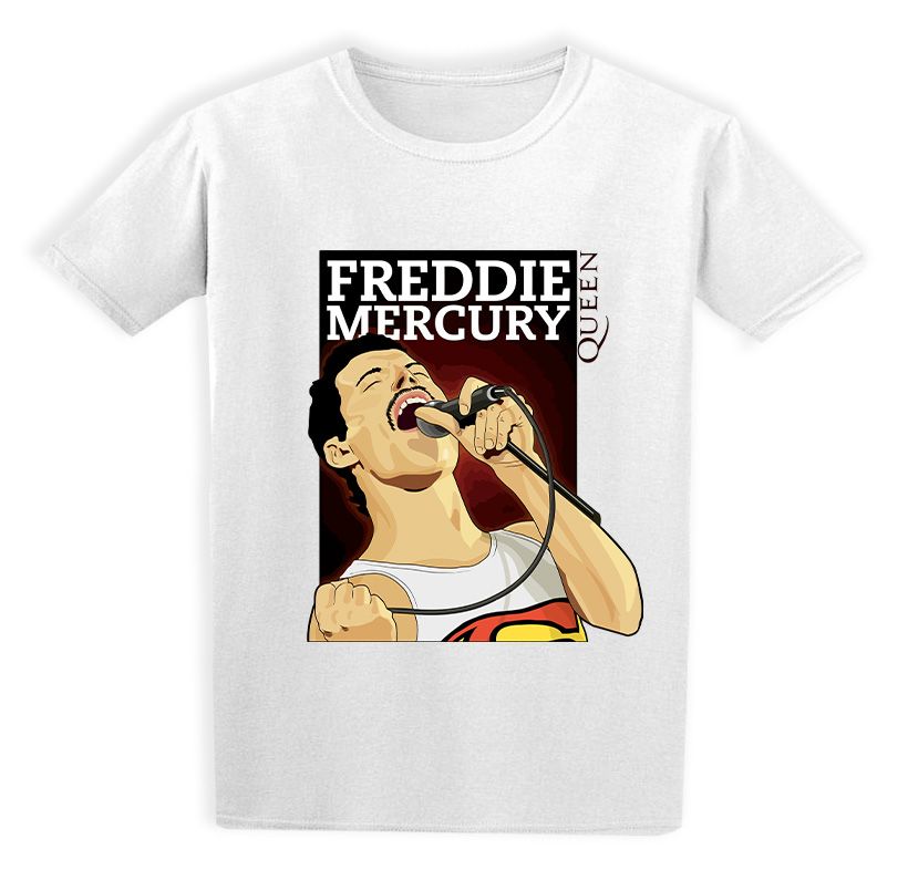 Παιδικό T-shirt Freedie Mercury Rock Avenue White