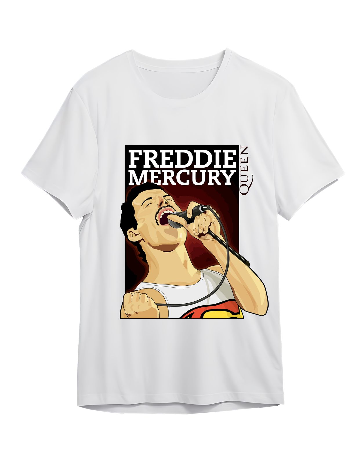 T-Shirt Freedie Mercury 1 Rock Avenue White