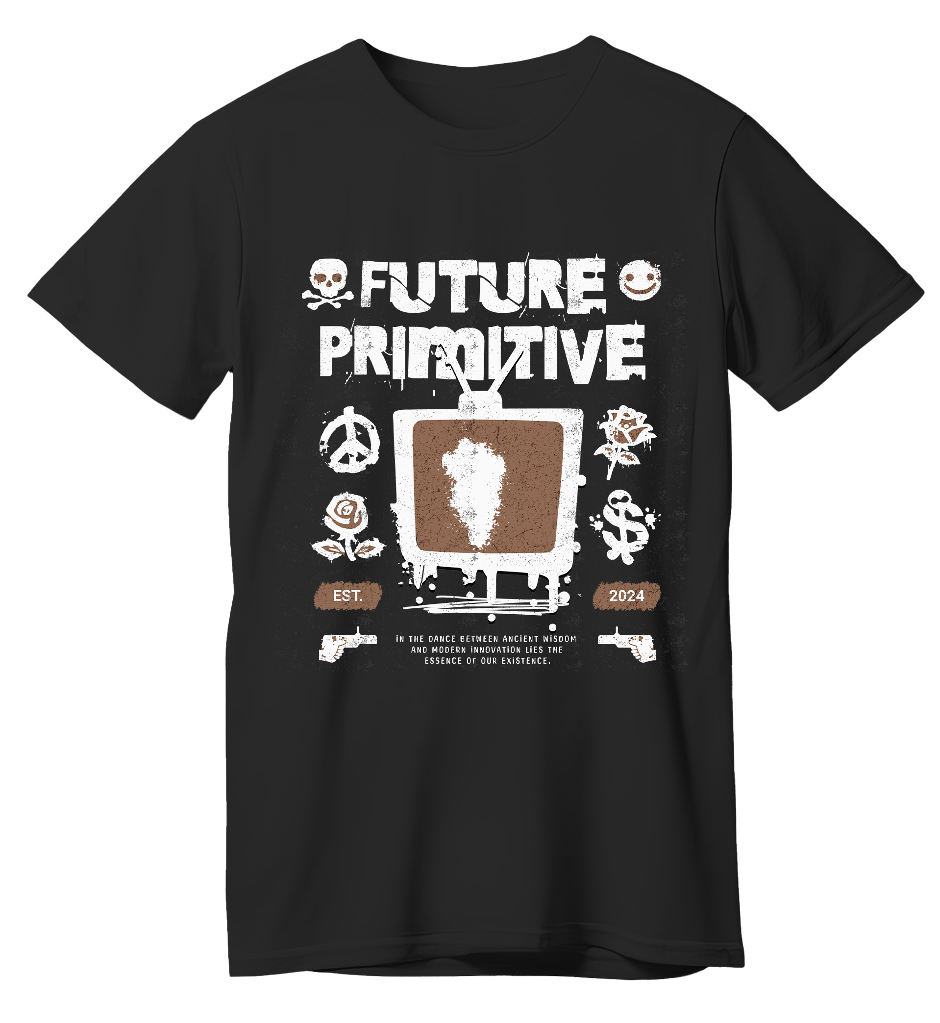 T-Shirt Future Primitive Pop Culture Black