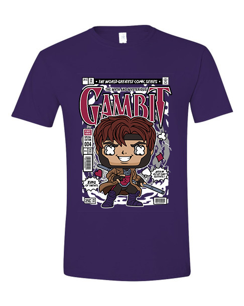 T-Shirt Gambit Pop Culture Purple