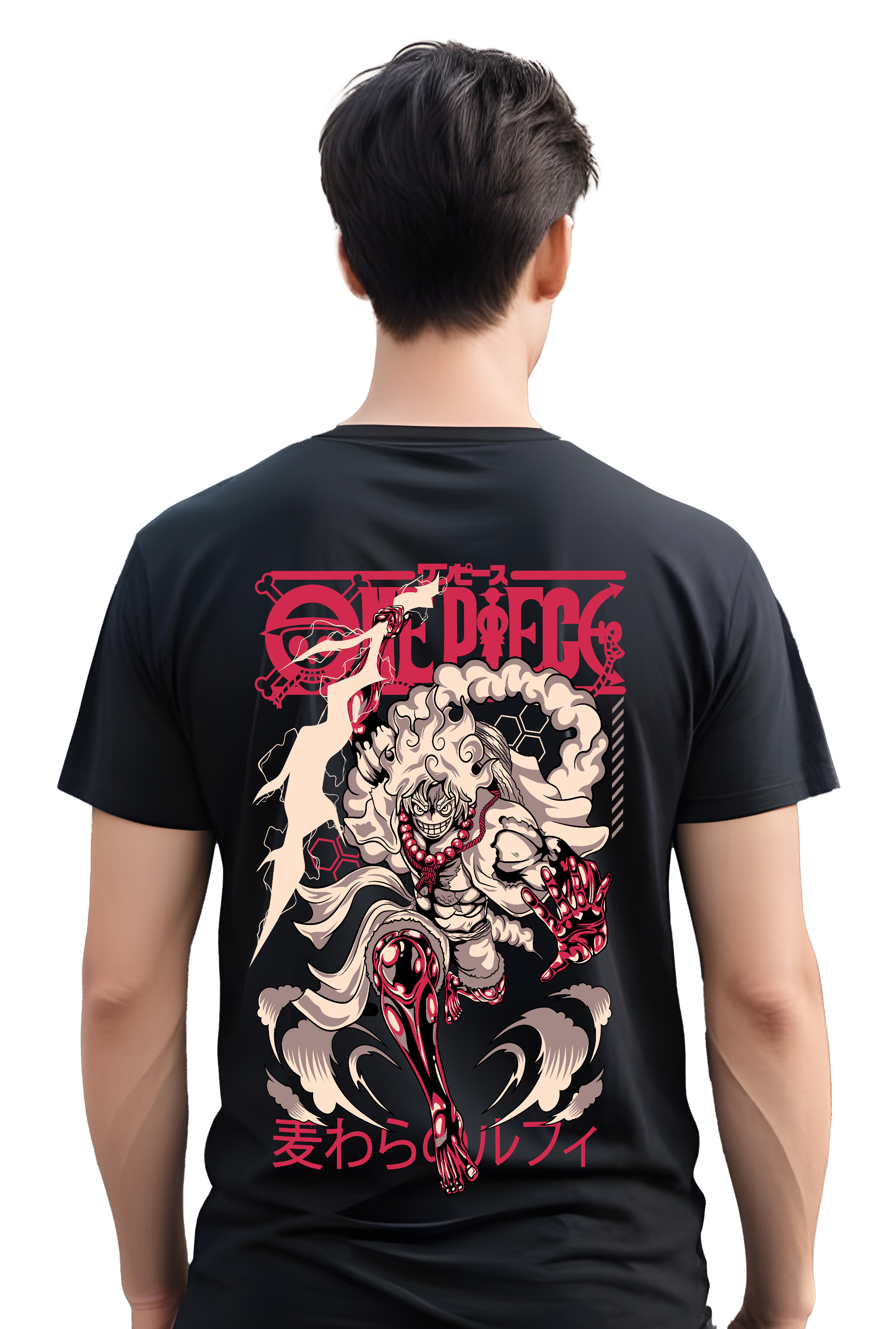 T-Shirt Gear One Piece Pop Culture Black ανδρικά Basic T-Shirts Simple Wear Μπλουζάκια κοντομάνικα