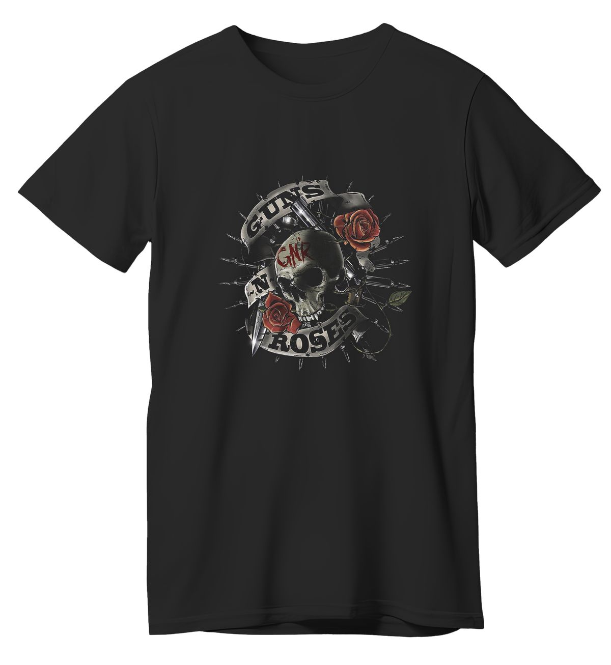 T-Shirt Gnr Rock Avenue Black