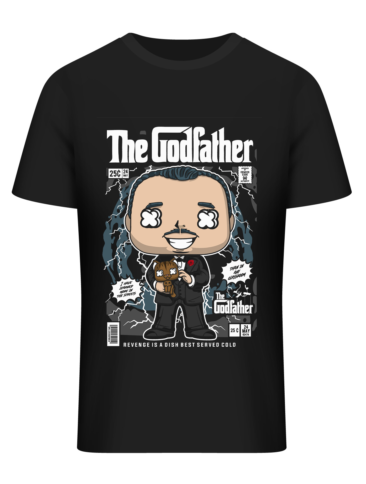 T-Shirt Godfather Vito Corleone Pop Culture Black
