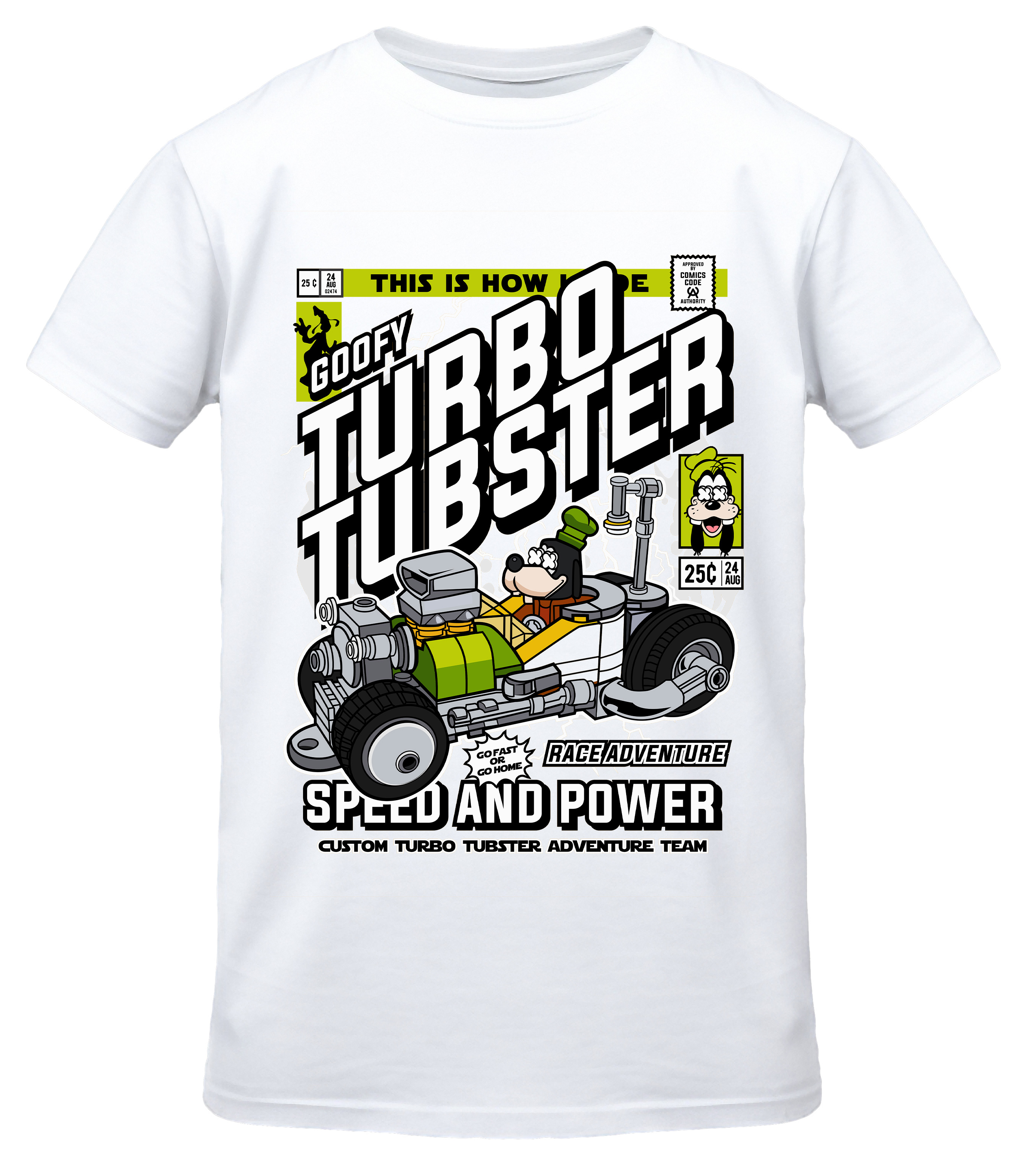 T-Shirt Goofys Turbo Tubster Pop Culture White