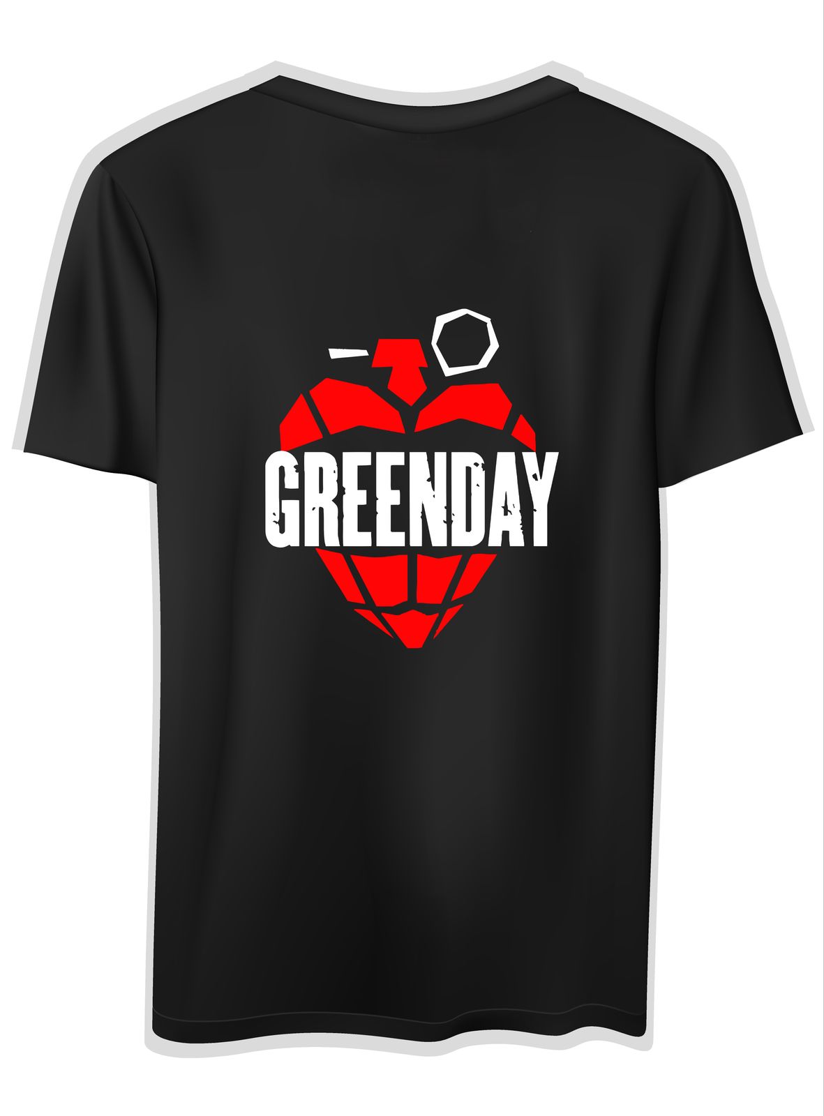 T-Shirt Green Day Grenade Rock Avenue Black