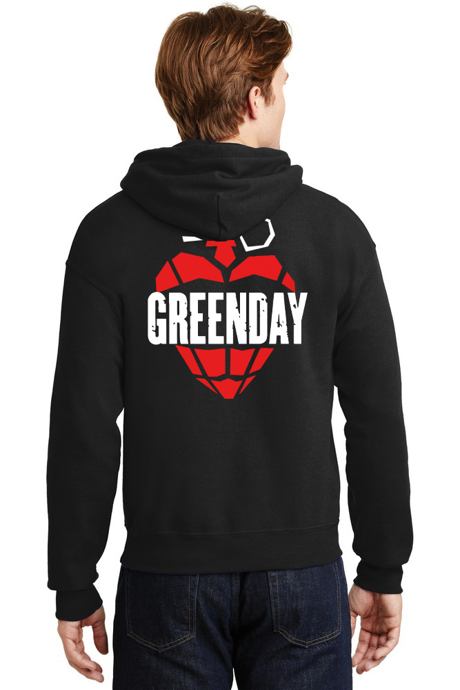 Hoodie Green Day Grenade Rock Avenue Black ανδρικά Φούτερ Simple Wear