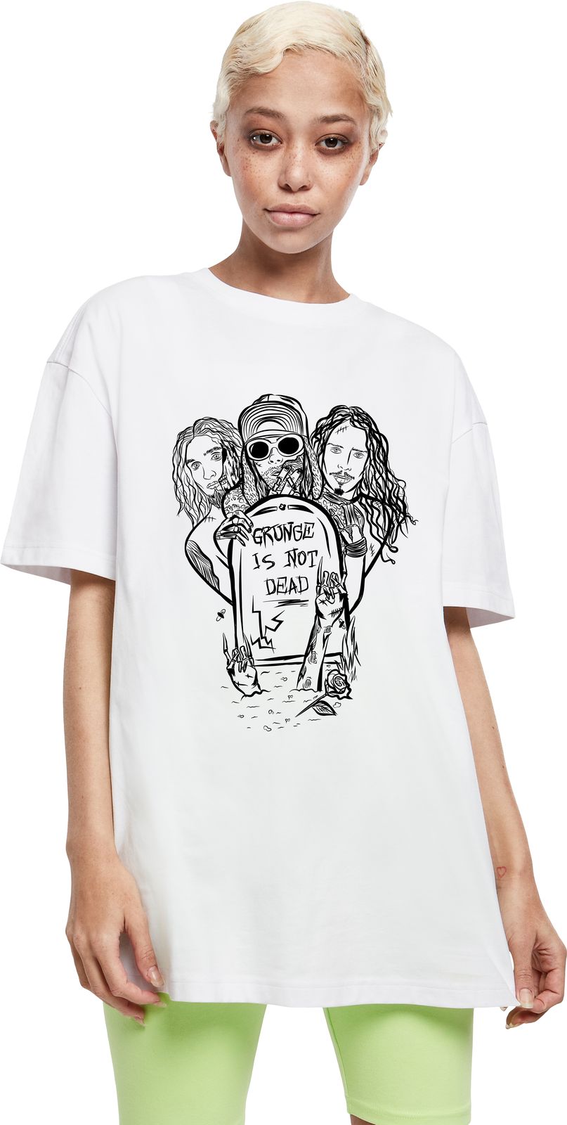 T-Shirt Grunge Is Not Dead Rock Avenue White ανδρικά Basic T-Shirts Simple Wear Μπλουζάκια κοντομάνικα