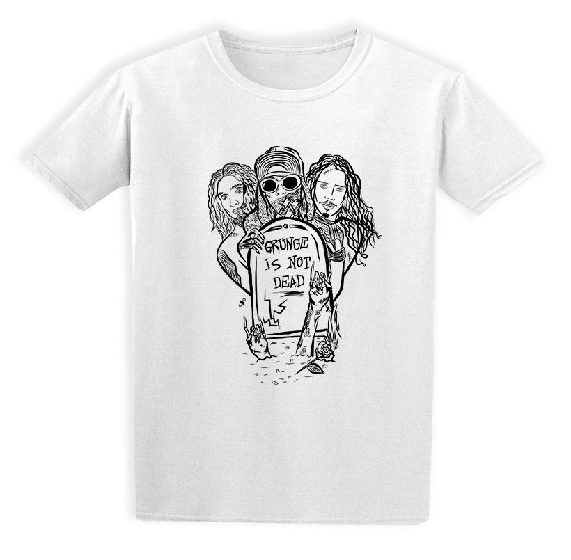 Παιδικό T-shirt Grunge Is Not Dead Rock Avenue White