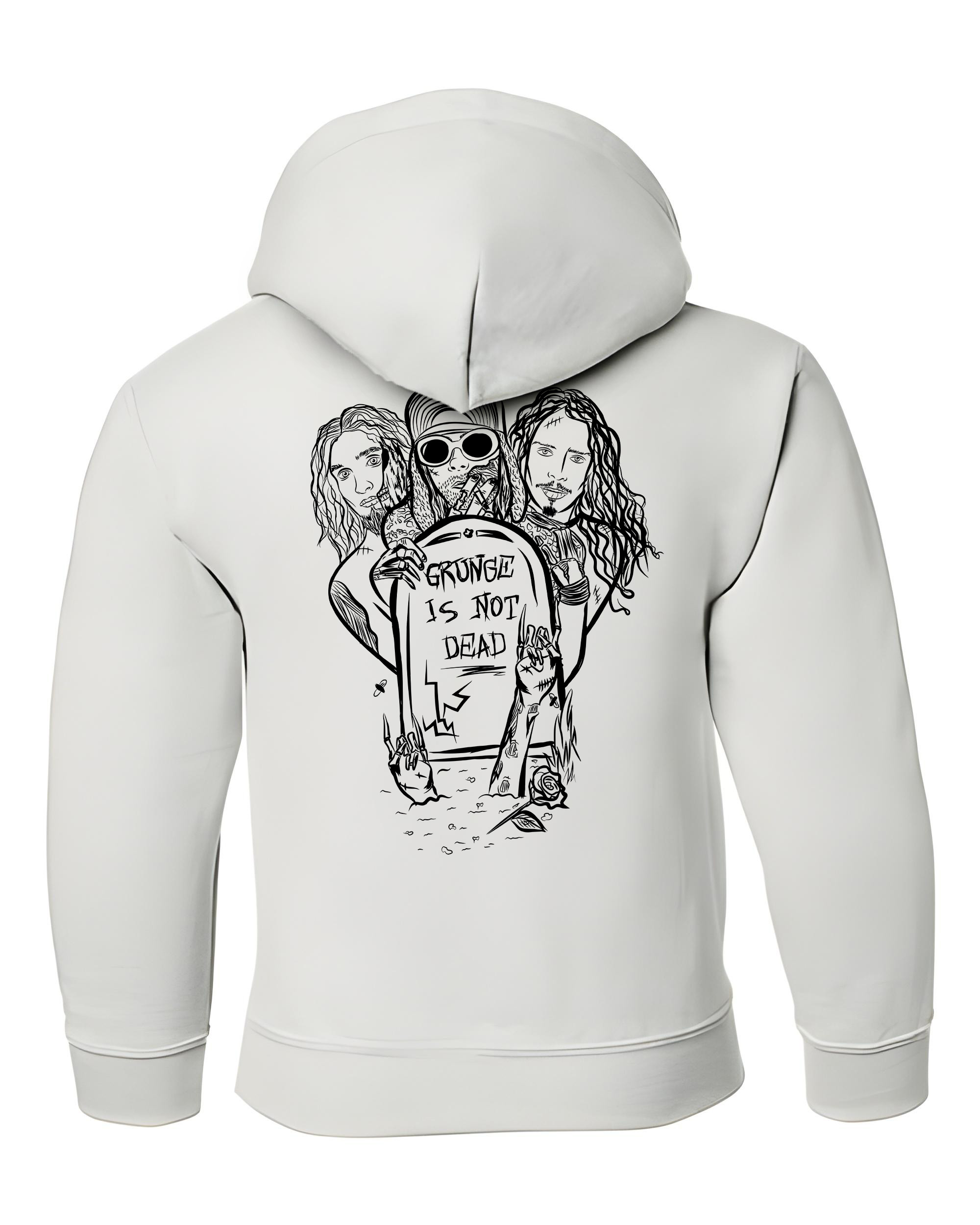 Παιδικό Hoodie Grunge Is Not Dead Rock Avenue White