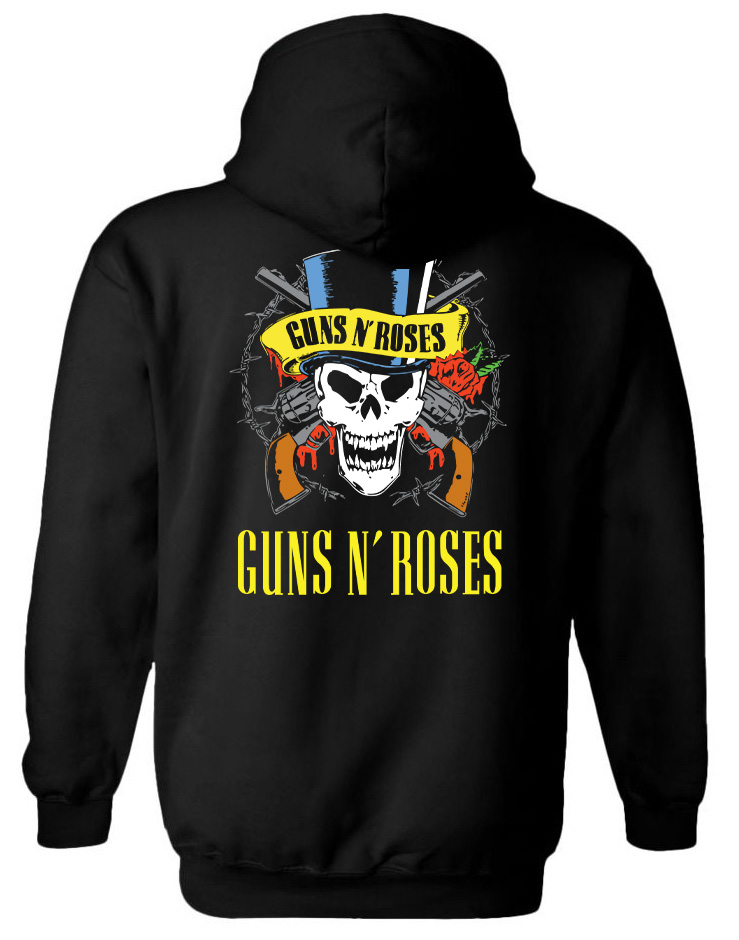 Hoodie Guns N Roses Art1 Rock Avenue Black ανδρικά Φούτερ Simple Wear