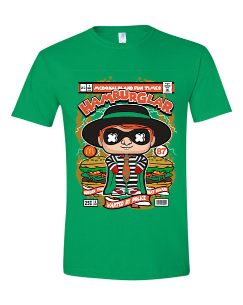T-Shirt Hamburglar Pop Culture Irish Green