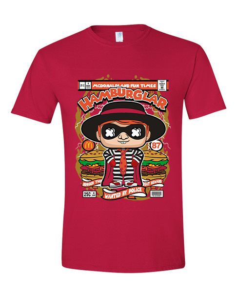 T-Shirt Hamburglar Pop Culture Red