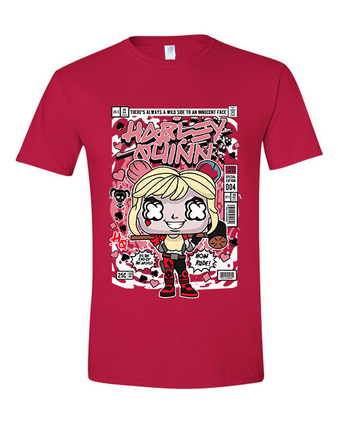 T-Shirt Harley Quinn Pop Culture Red