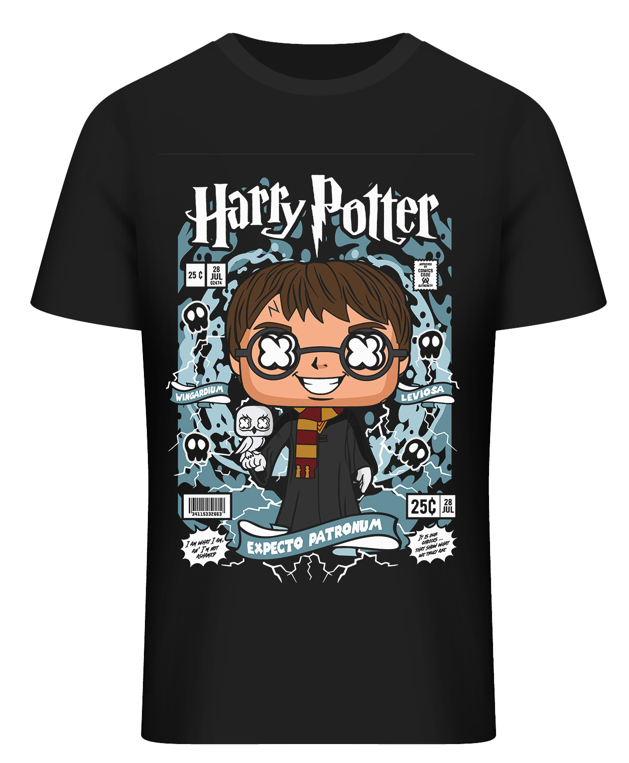 T-Shirt Harry Potter Pop Culture Black