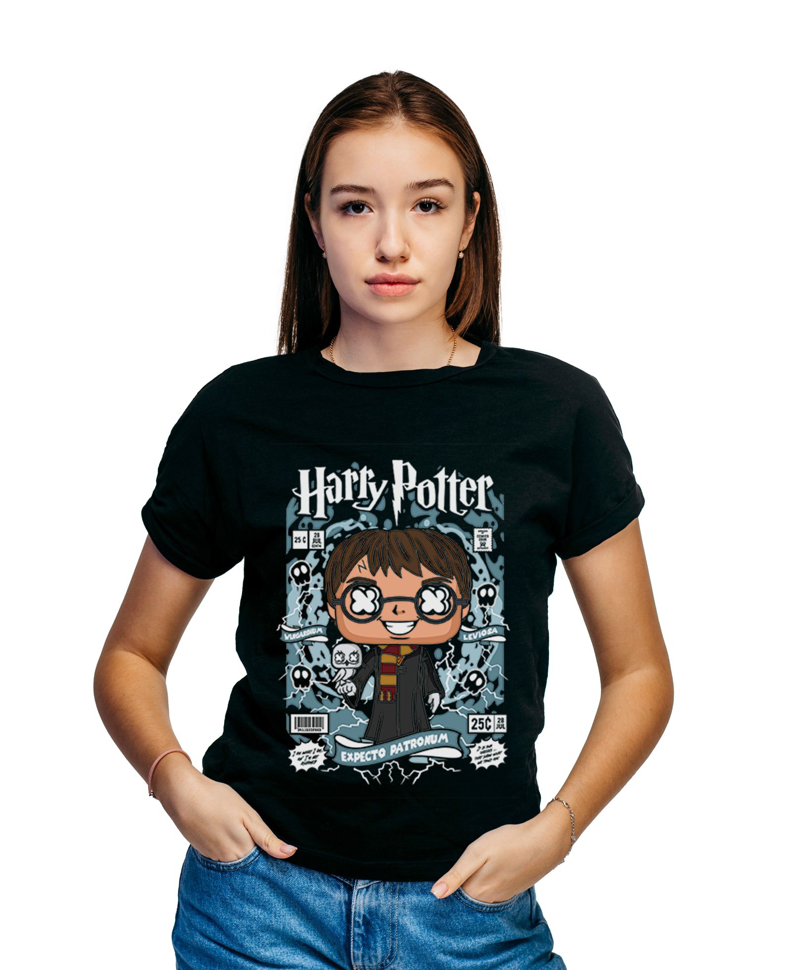 T-Shirt Harry Potter Pop Culture Black ανδρικά Basic T-Shirts Simple Wear Μπλουζάκια κοντομάνικα