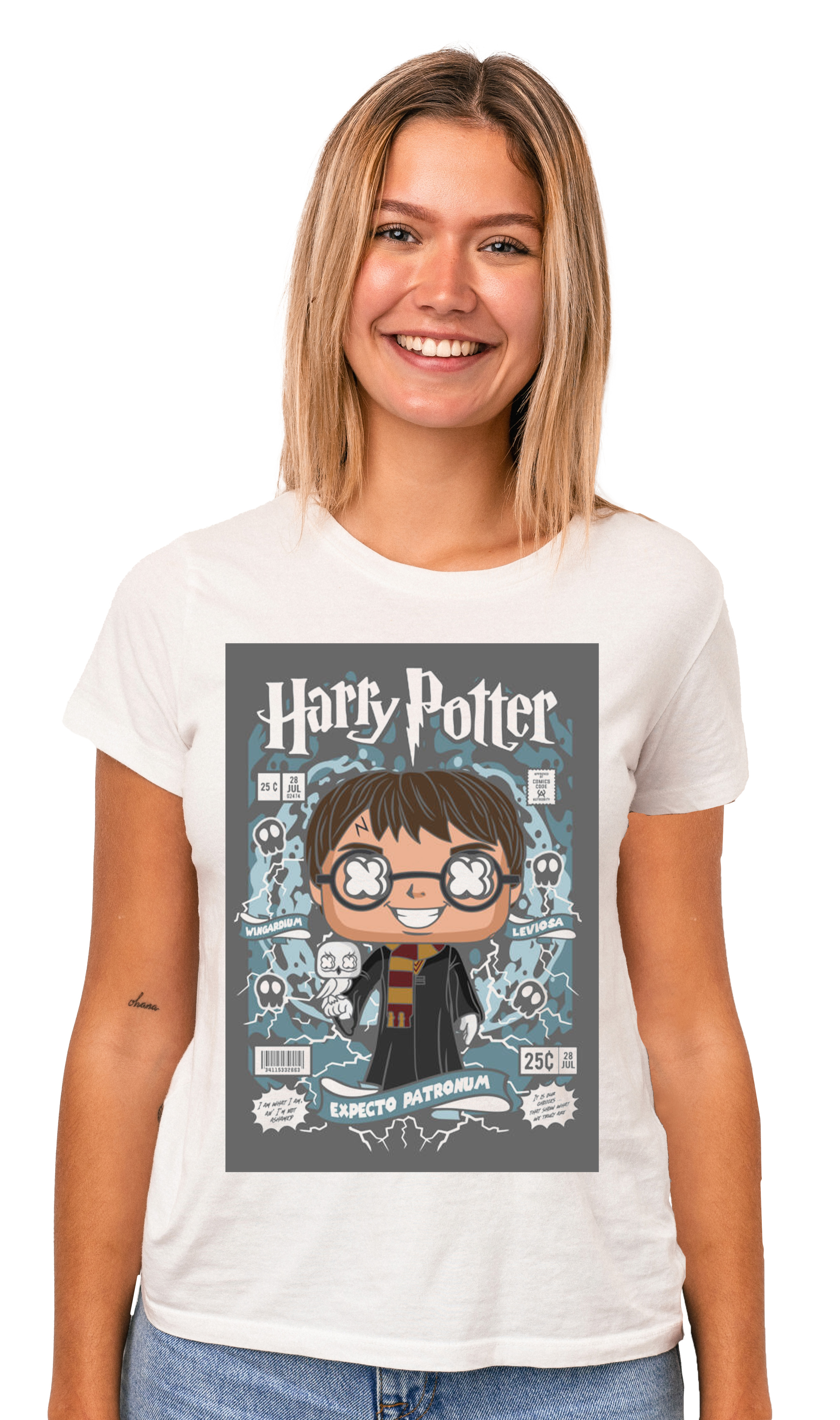 T-Shirt Harry Potter Pop Culture White ανδρικά Basic T-Shirts Simple Wear Μπλουζάκια κοντομάνικα