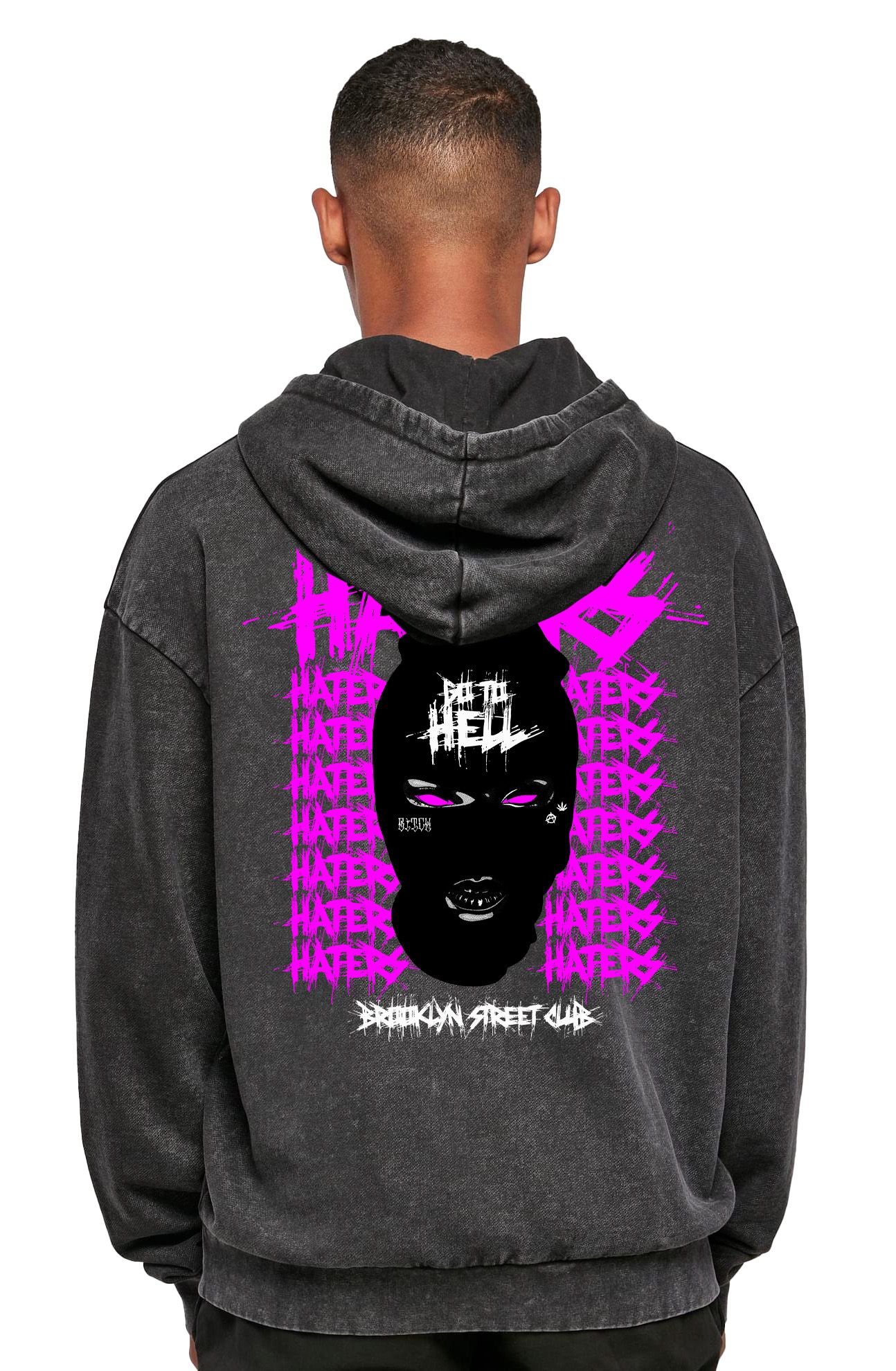 Oversized Premium Hoodie Hell S Pop Culture Black ανδρικά Φούτερ Simple Wear
