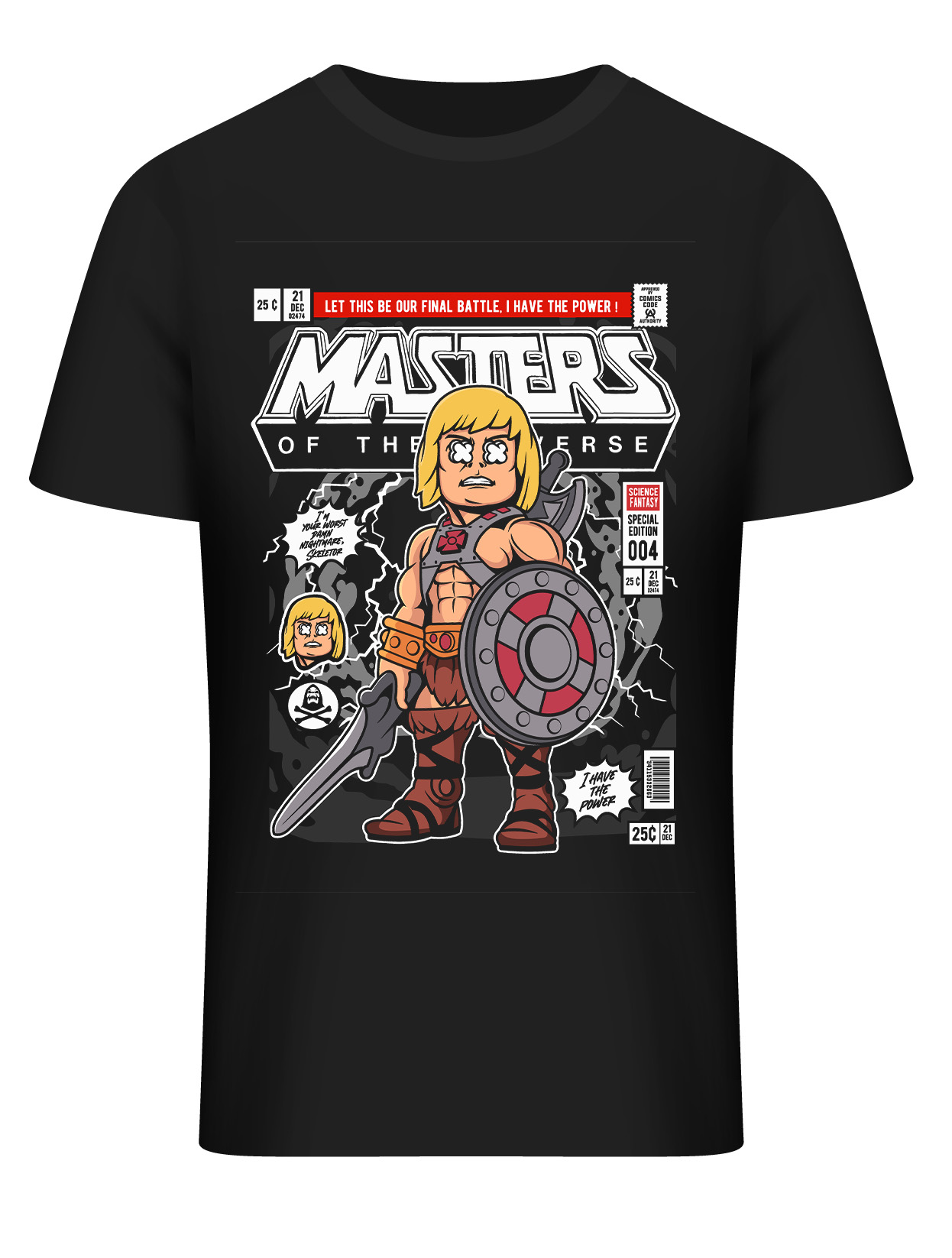 T-Shirt Heman Pop Culture Black