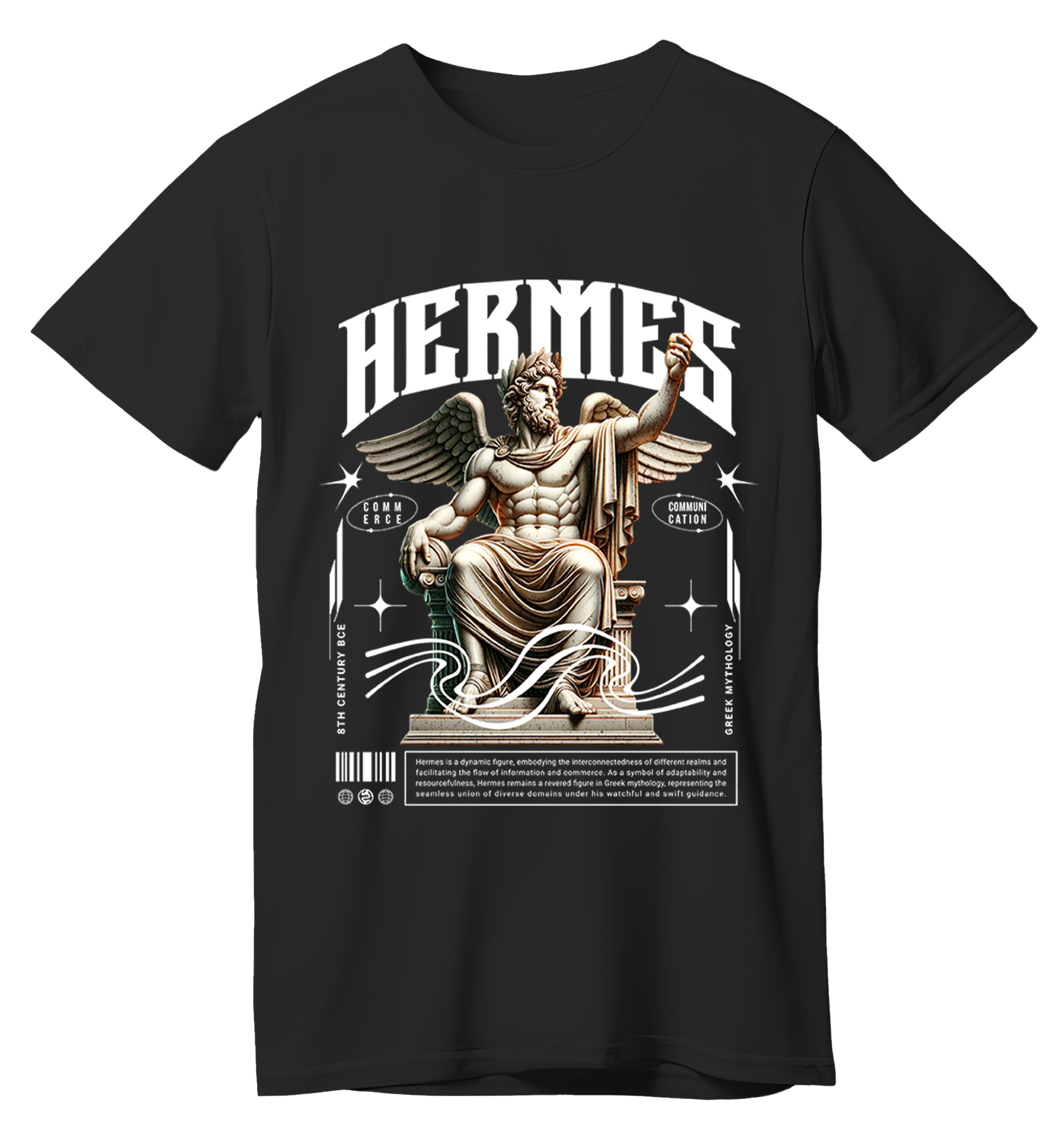 T-Shirt Hermes Pop Culture Black