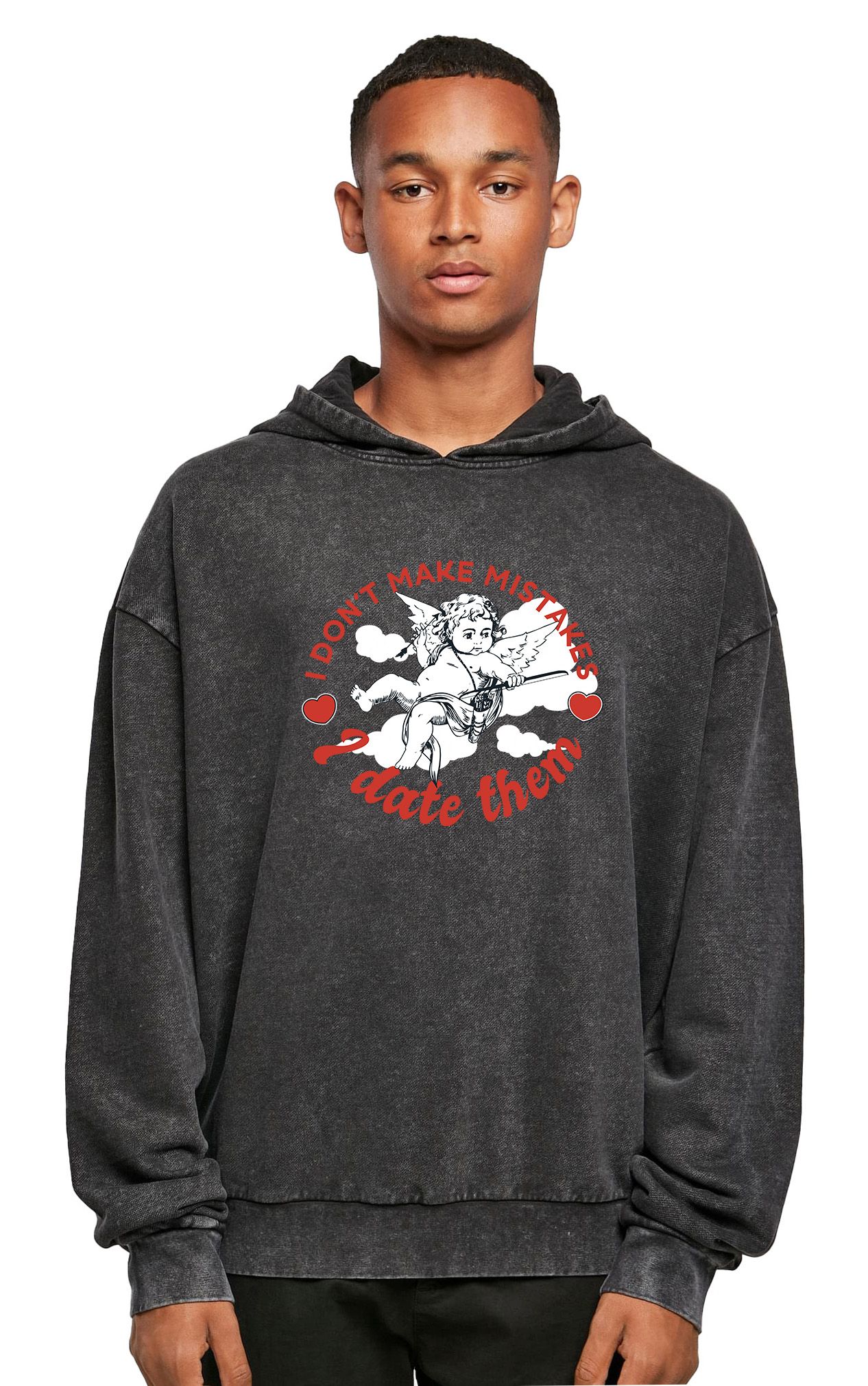 Oversized Premium Hoodie I Dont Make Mistakes Date Them Pop Culture Black ανδρικά Φούτερ Simple Wear