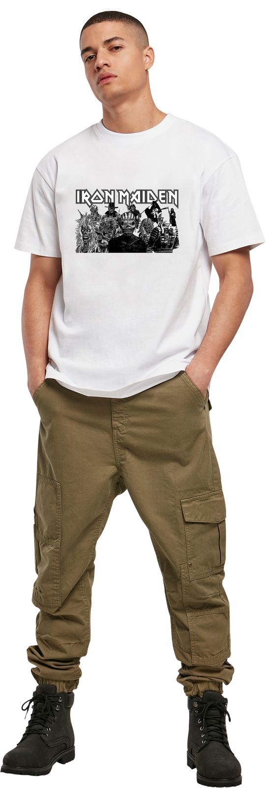 T-Shirt Iron Maiden Rock Avenue White ανδρικά Basic T-Shirts Simple Wear Μπλουζάκια κοντομάνικα