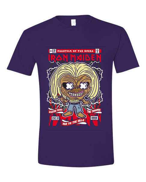 T-Shirt Iron Maiden Killer Eddie Pop Culture Purple