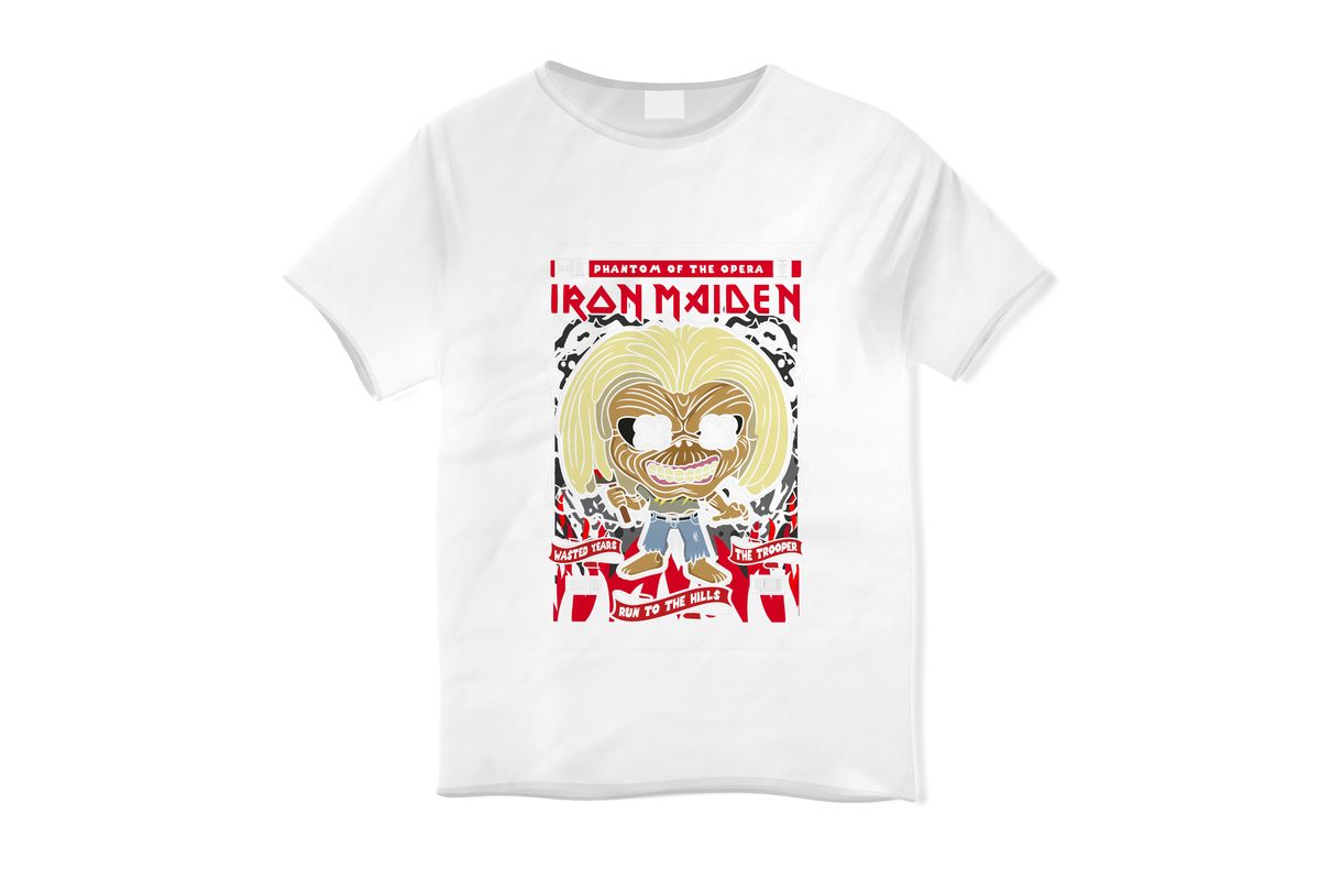 Παιδικό T-shirt Iron Maiden Killer Eddie Pop Culture White