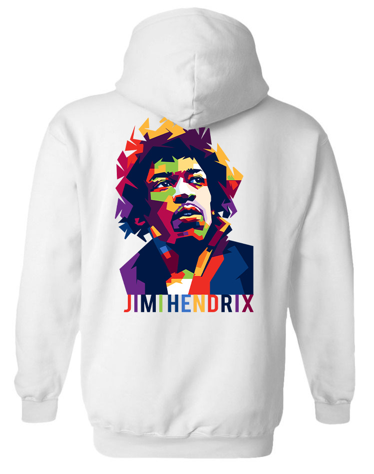 Hoodie J Hendrix Art1 Rock Avenue White