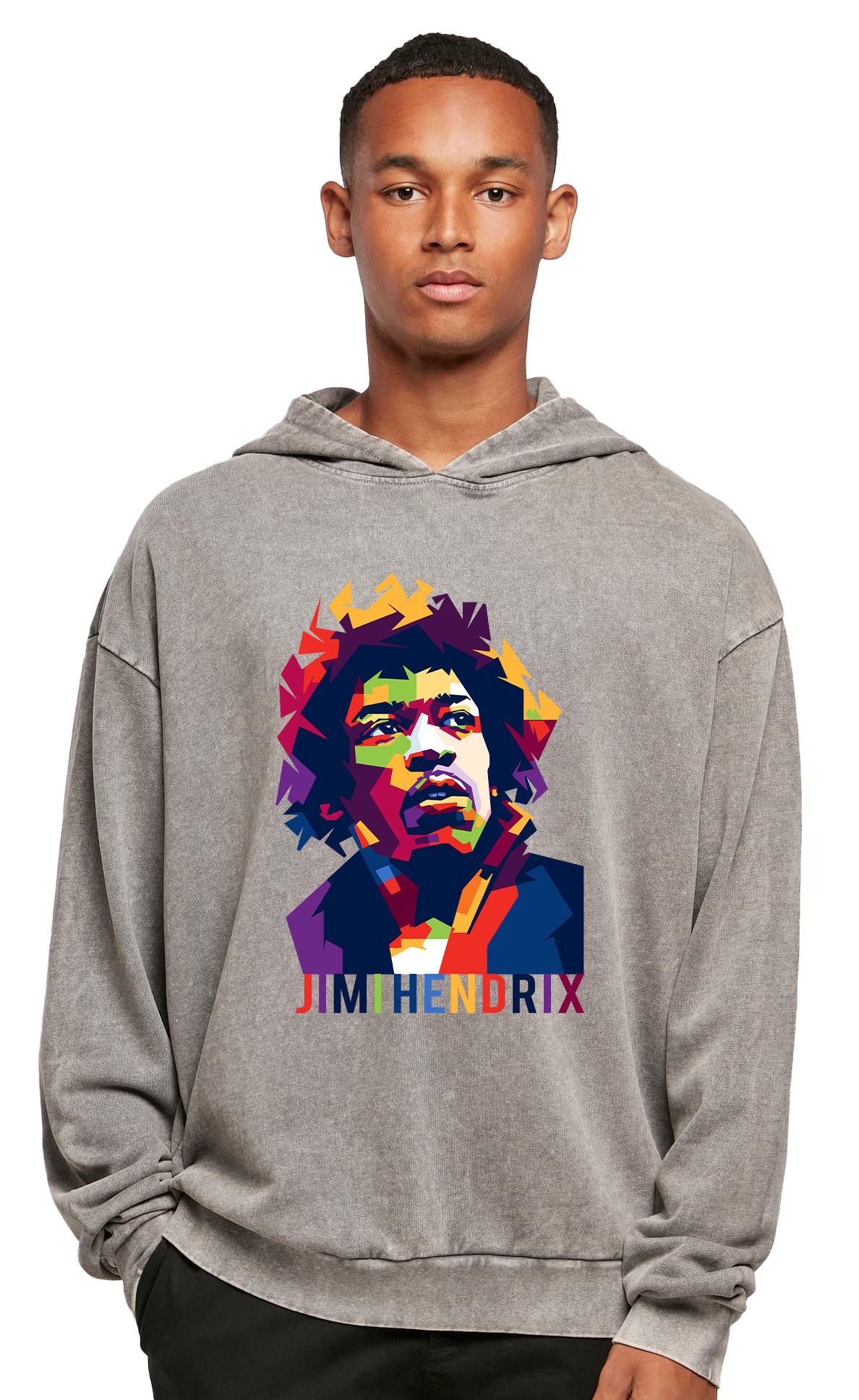 Oversized Premium Hoodie J Hendrix Art1 Rock Avenue Asphalt ανδρικά Φούτερ Simple Wear