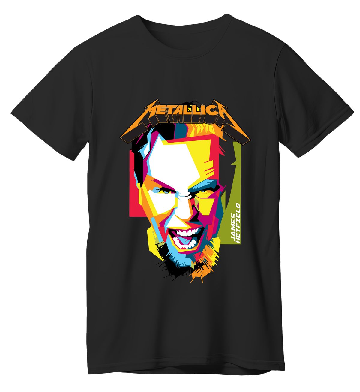 T-Shirt James Hetfield 1 Rock Avenue Black