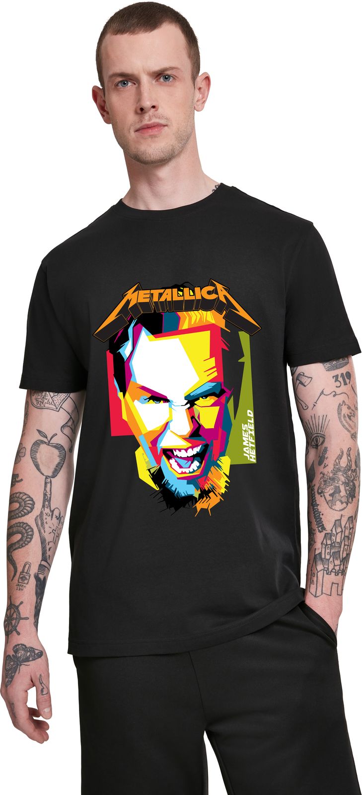T-Shirt James Hetfield 1 Rock Avenue Black ανδρικά Basic T-Shirts Simple Wear Μπλουζάκια κοντομάνικα