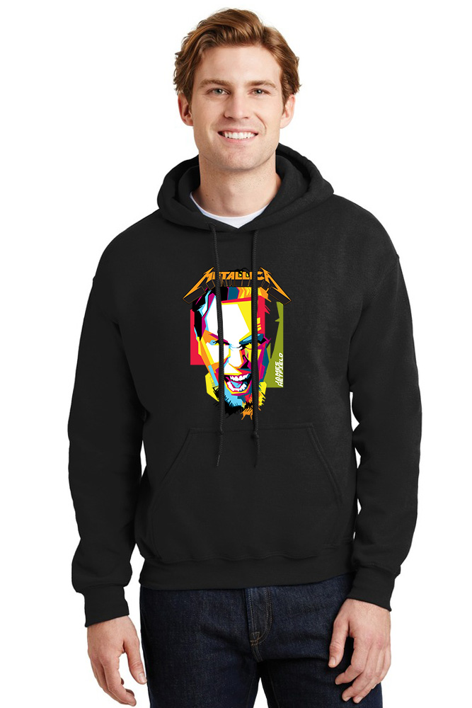 Hoodie James Hetfield 1 Rock Avenue Black ανδρικά Φούτερ Simple Wear