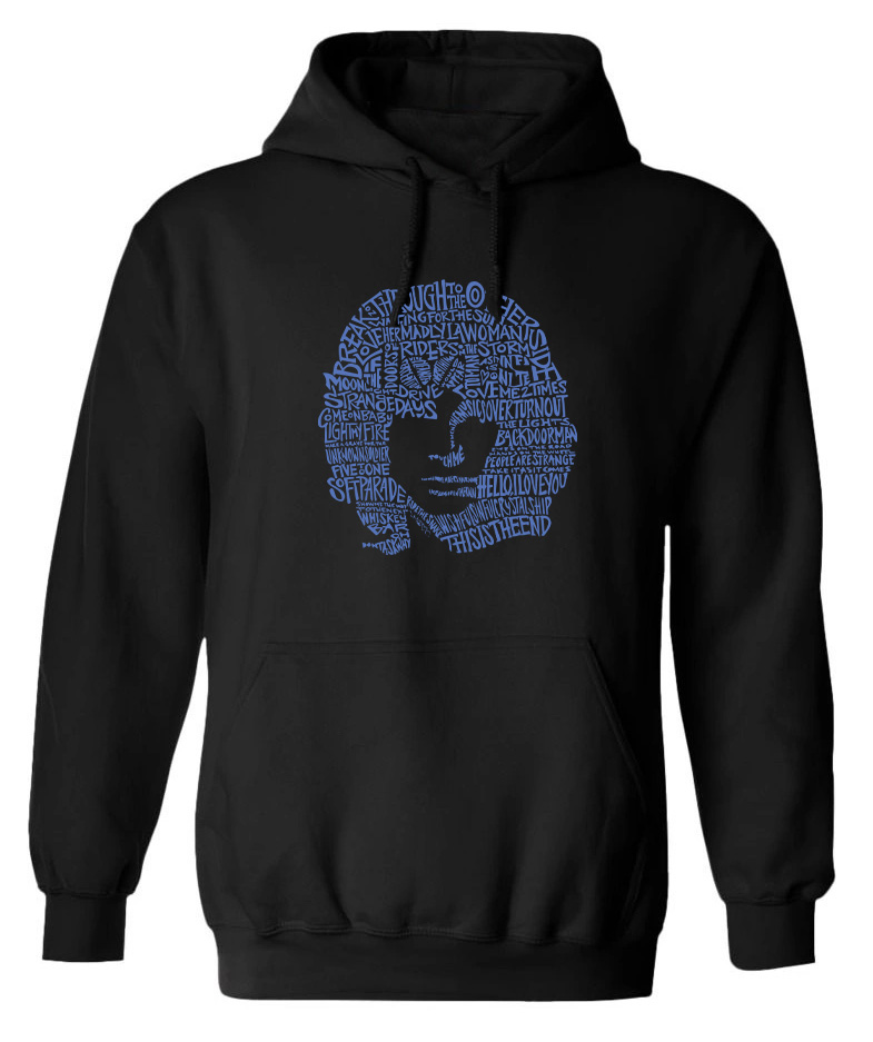 Hoodie Jim Morrison Rock Avenue Black