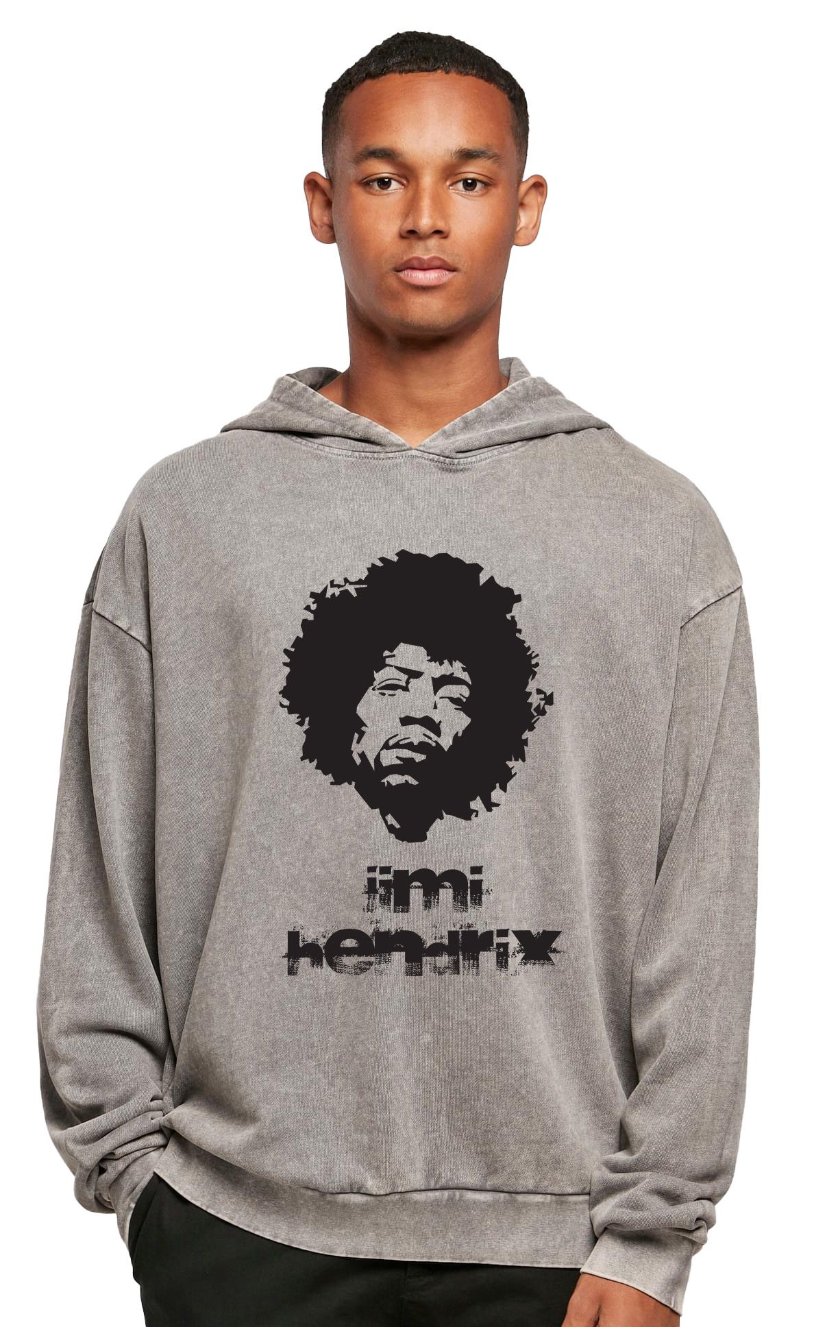 Oversized Premium Hoodie Jimi Hendrix Art1 Rock Avenue Asphalt ανδρικά Φούτερ Simple Wear