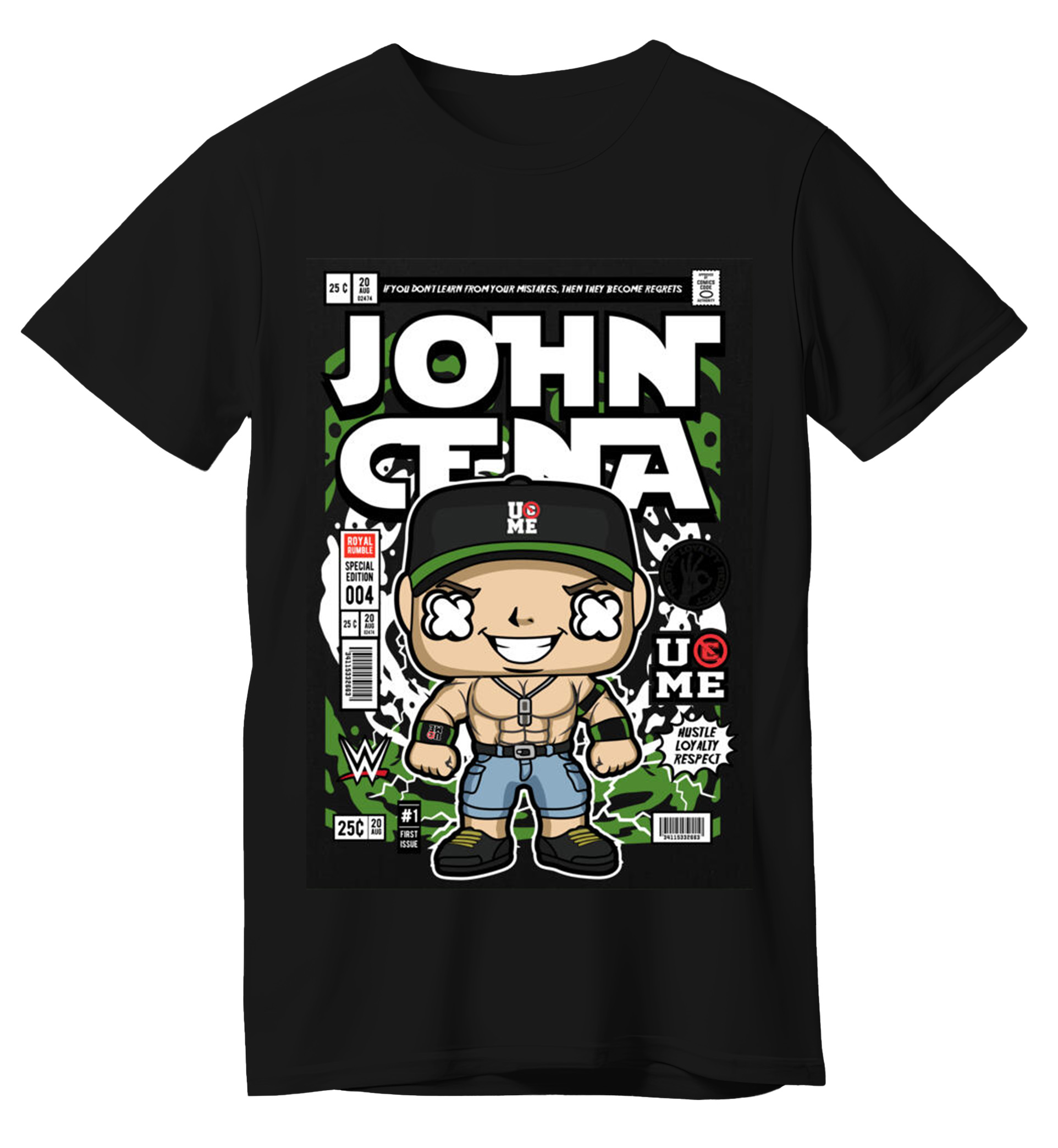 T-Shirt John Cena Pop Culture Black