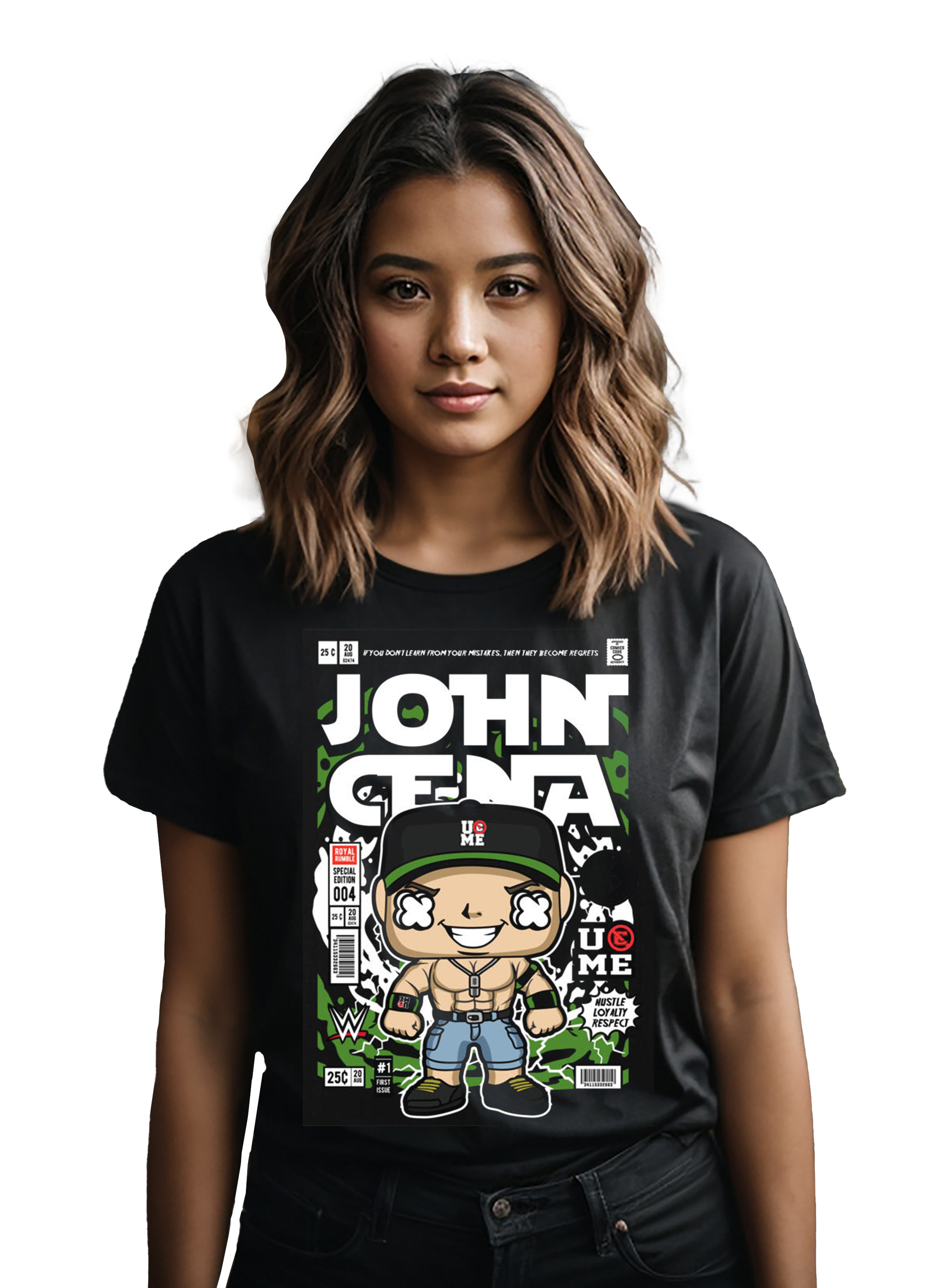 T-Shirt John Cena Pop Culture Black ανδρικά Basic T-Shirts Simple Wear Μπλουζάκια κοντομάνικα