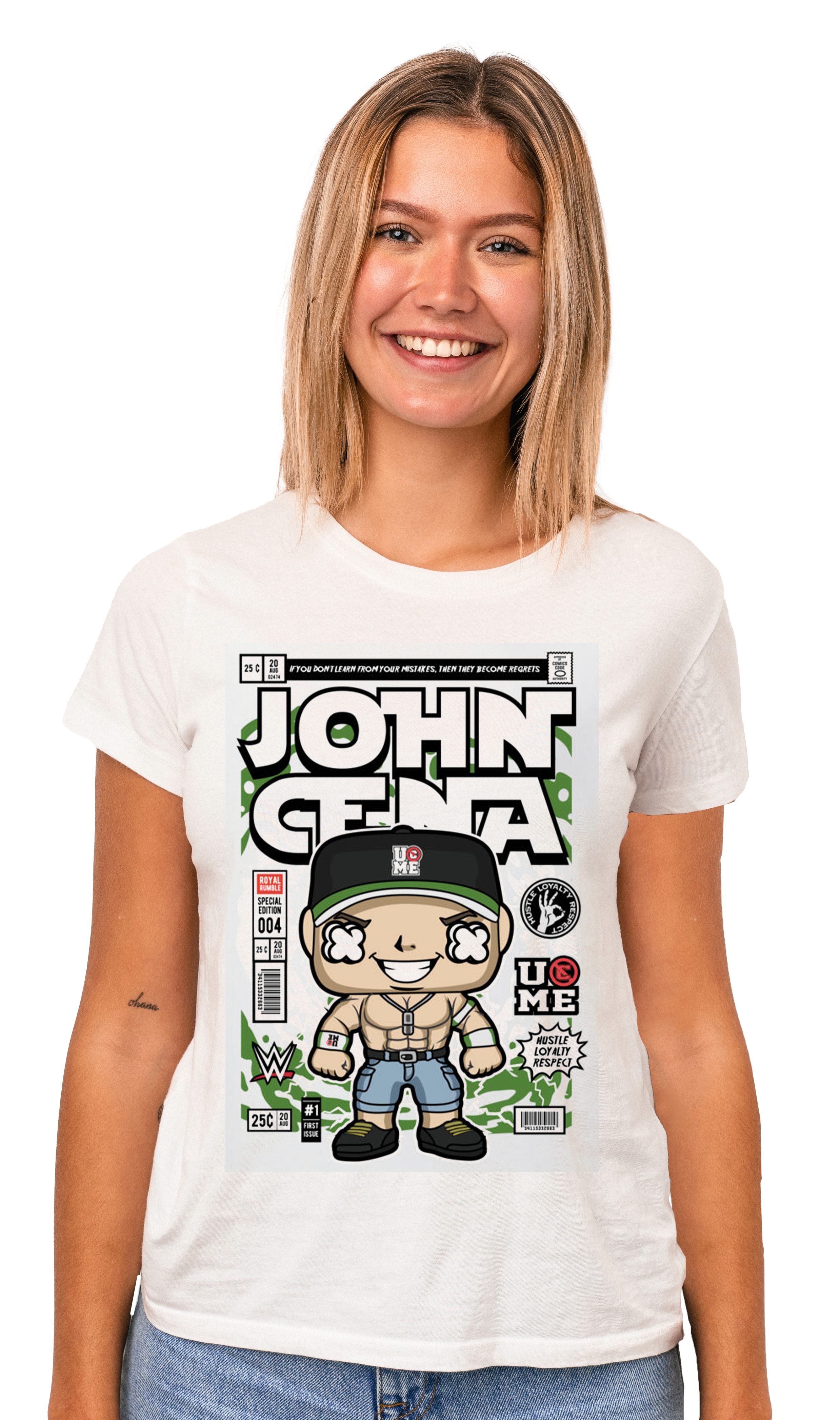 T-Shirt John Cena Pop Culture White ανδρικά Basic T-Shirts Simple Wear Μπλουζάκια κοντομάνικα