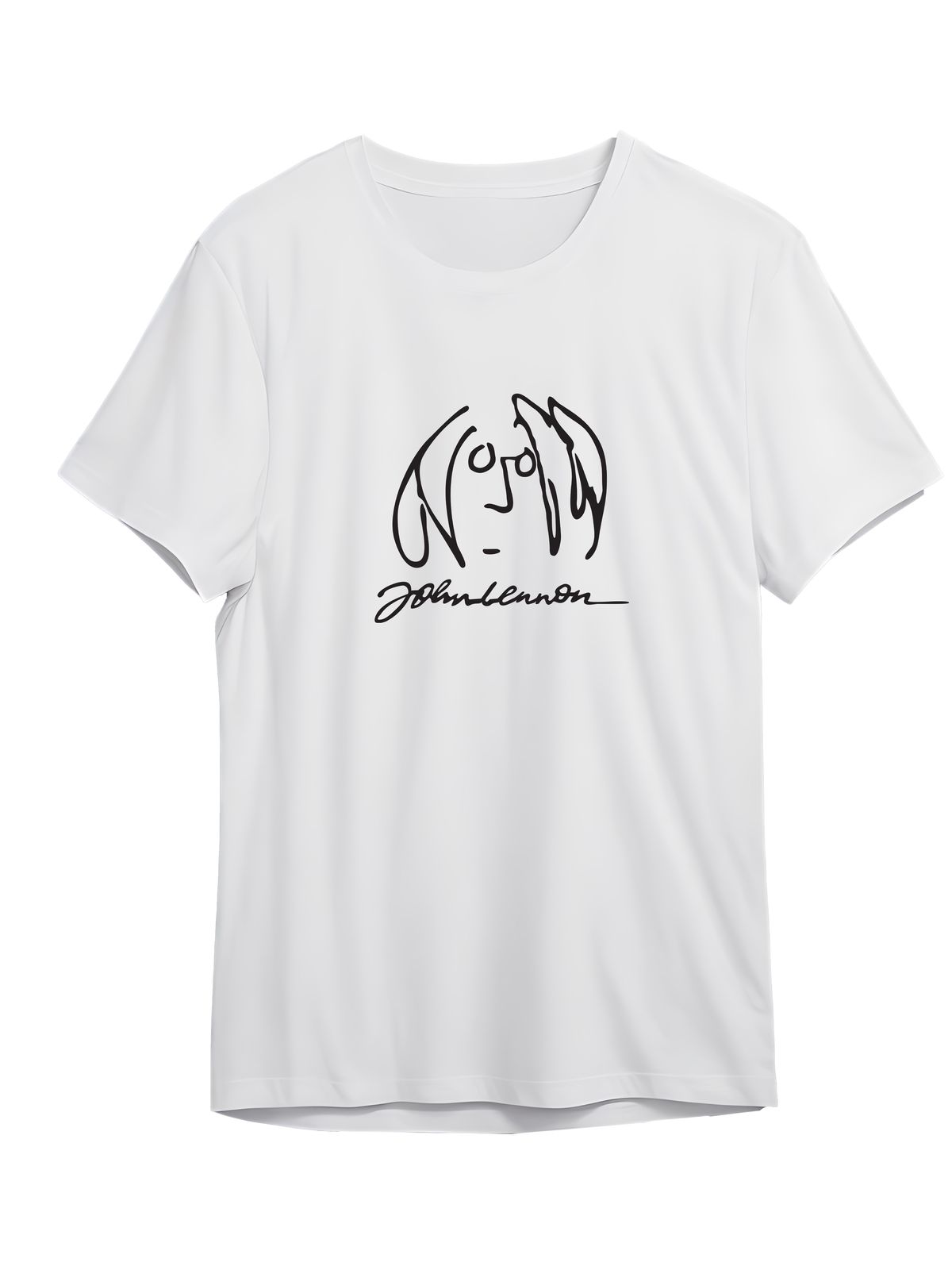 T-Shirt John Lennon Face Art Rock Avenue White