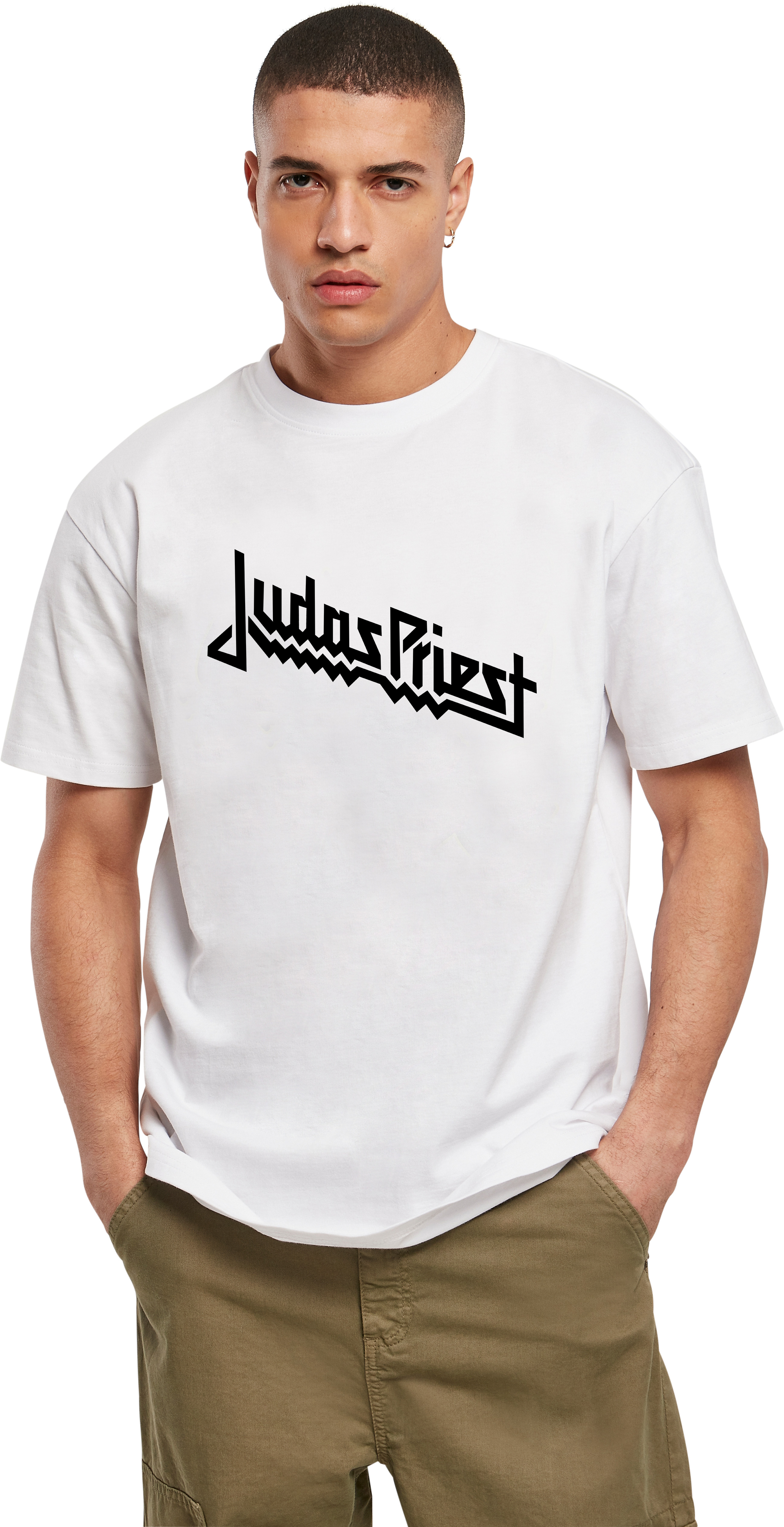 T-Shirt Judas Priest Band Logo Art Rock Avenue White ανδρικά Basic T-Shirts Simple Wear Μπλουζάκια κοντομάνικα