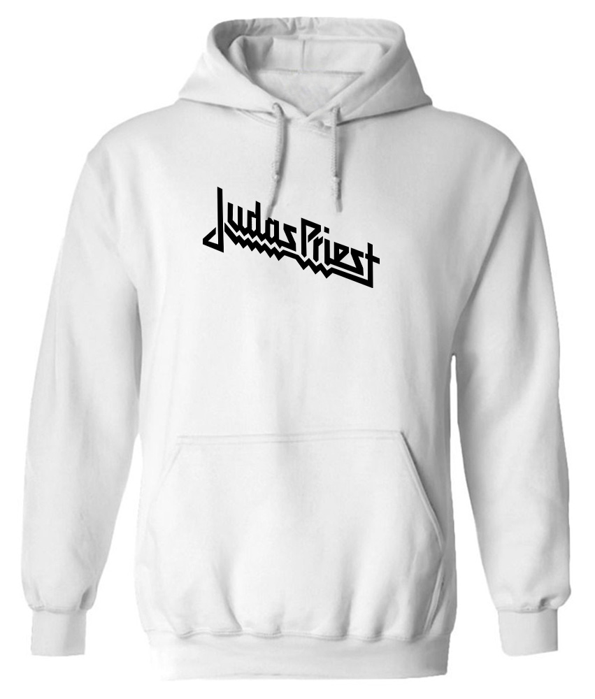 Hoodie Judas Priest Band Logo Art Rock Avenue White