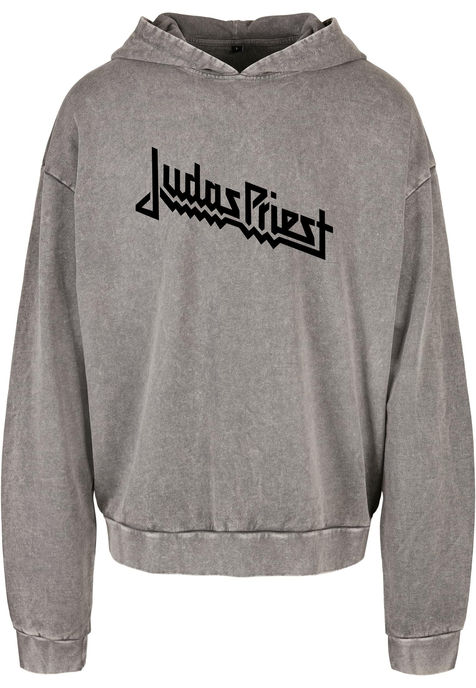 Oversized Premium Hoodie Judas Priest Band Logo Art Rock Avenue Asphalt