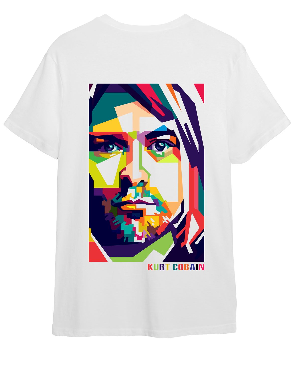 T-Shirt K Cobain Art1 Rock Avenue White