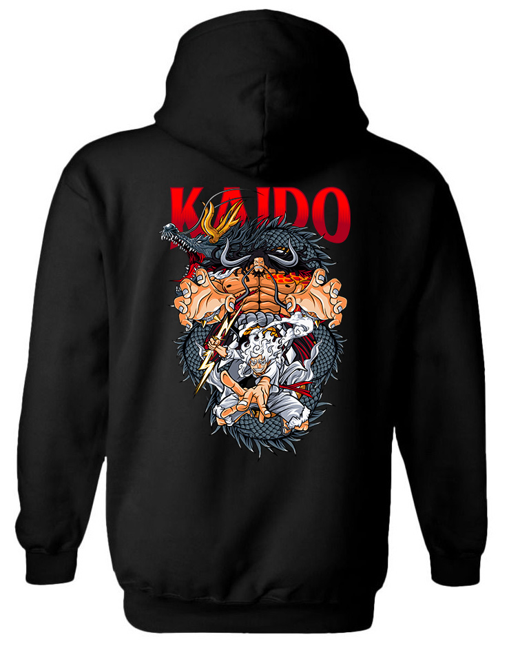 Hoodie Kaido Gear 5 One Piece Pop Culture Black