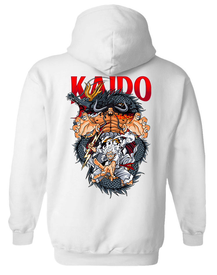 Hoodie Kaido Gear 5 One Piece Pop Culture White