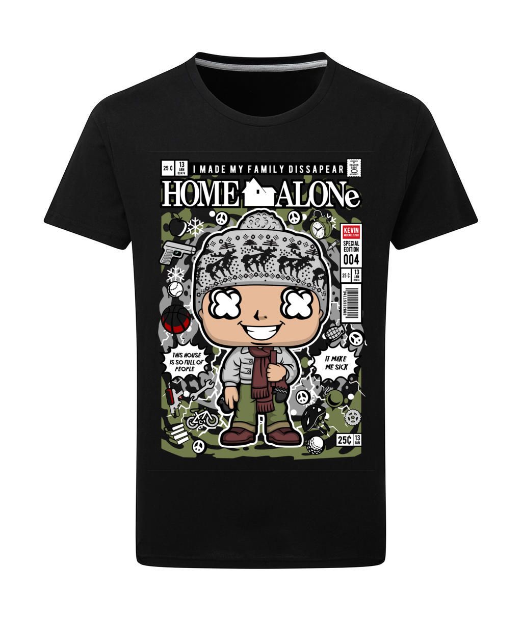 T-Shirt Kevin Home Alone Pop Culture Black